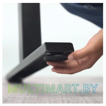 Стол для работы стоя ErgoSmart Manual Desk Compact 1360x800x36 мм (дуб мореный/черный) картинка 7